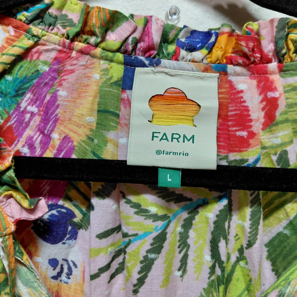 FARM Rio Tropical Floral Maxi Dress in Green and Pink - Picture 5 of 10